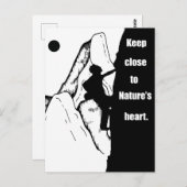 Motivierend Klettern Postkarte (Vorne/Hinten)