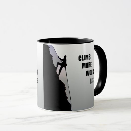 Motivierend Klettern Tasse (VorderseiteRechts)