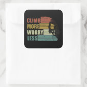 Motivierend KletterSprichwort Quadratischer Aufkleber (Tasche)
