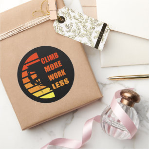 Motivierend KletterSprichwort Runder Aufkleber