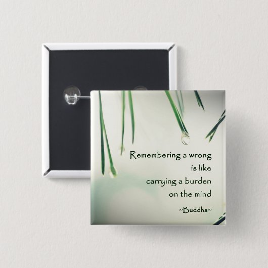 Motivierend Klugheits-Buddhas Button (Vorne & Hinten)