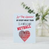 Motivierend Kostenvoranschlag für Herznetzball Postkarte (Stehend Vorderseite)