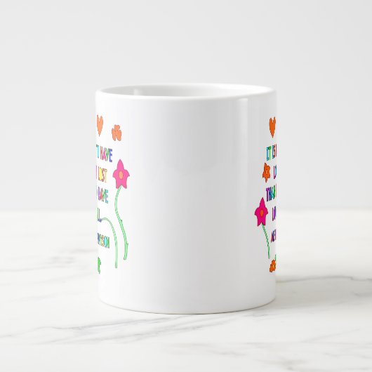 Motivierend Kostenvoranschlag Jumbo-Tasse (Vorderseite)