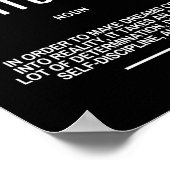 Motivierend Kostenvoranschlag Poster (Ecke)