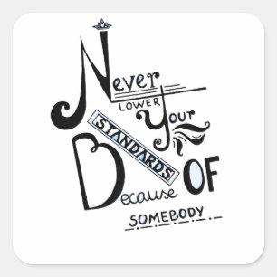 Motivierend Kostenvoranschläge für Standards Quadratischer Aufkleber