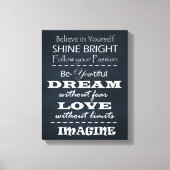 Motivierend Kostenvoranschläge Leinwanddruck (Vorderseite)