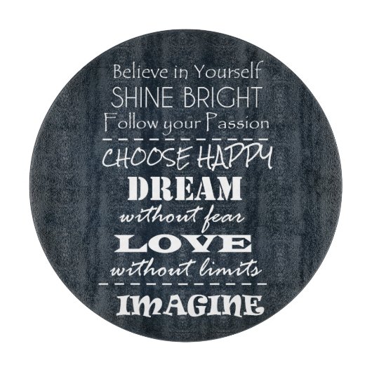 Motivierend Kostenvoranschläge Schneidebrett (Vorderseite)