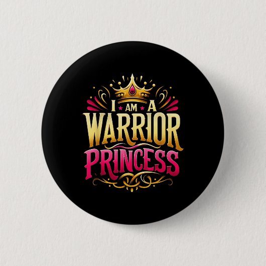 Motivierend Kronen der Kriegerprinzessin Button (Vorderseite)