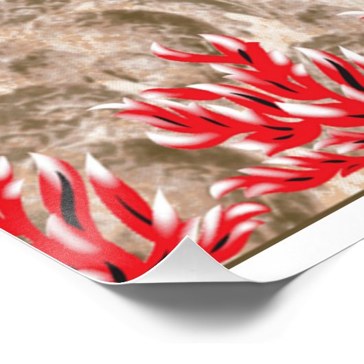 Motivierend Kunst | Inspirier jeder Mauer Poster (Ecke)