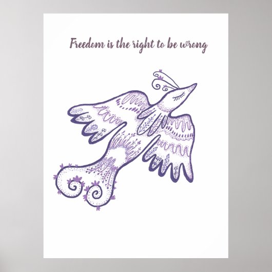 motivierend Kunstvogel Poster (Vorne)
