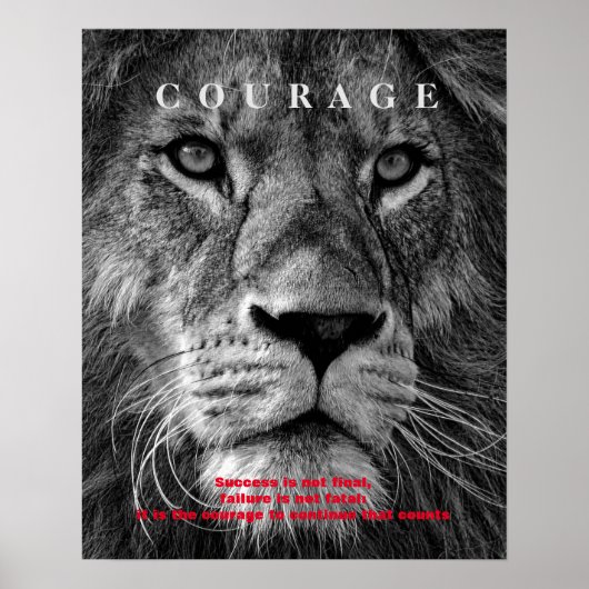 Motivierend Kur-Löwe Poster (Vorne)