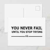 Motivierend Kurserfolg Feiertagspostkarte (Vorne/Hinten)