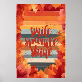 Motivierend, lächeln, sparkle, shine poster