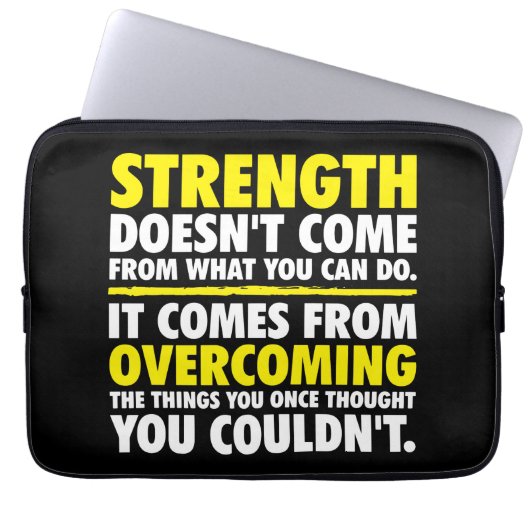 Motivierend Laptopschutzhülle (Vorderseite)