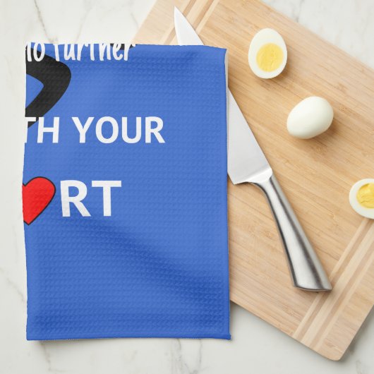 Motivierend Laufangebot blau Geschirrtuch (Viertel Falte)