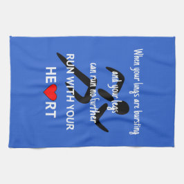 Motivierend Laufangebot blau Geschirrtuch