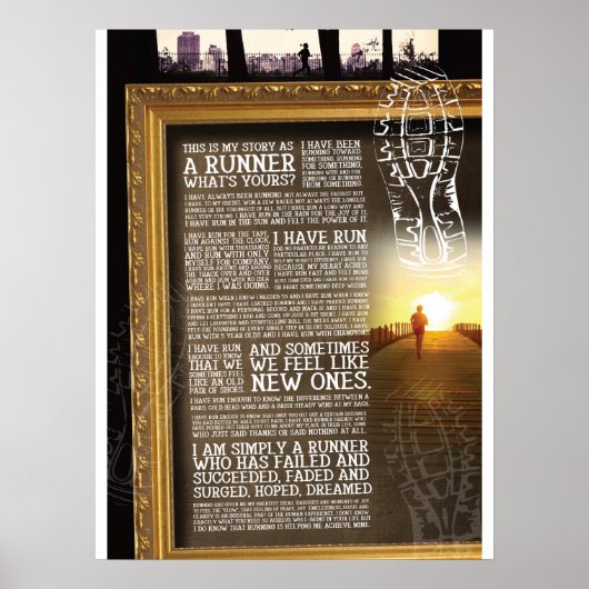 Motivierend- Laufen, Leben Poster (Vorne)