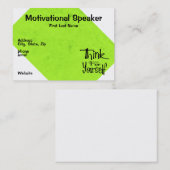 Motivierend Lautsprecher Visitenkarte (Vorne/Hinten)
