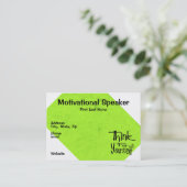 Motivierend Lautsprecher Visitenkarte (Stehend Vorderseite)