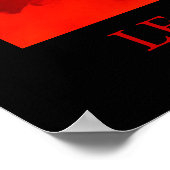 Motivierend Leadership Black Red Eagle Poster (Ecke)