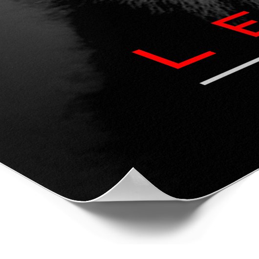 Motivierend Leadership Courage Lion Poster Print (Ecke)