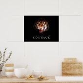 Motivierend Leadership Courage Tiger Poster Print (Küche)