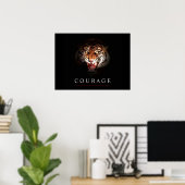 Motivierend Leadership Courage Tiger Poster Print (Heimbüro)
