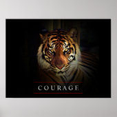 Motivierend Leadership Courage Tiger Poster Print (Vorne)