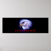 Motivierend Leadership Eagle Eyes Blue Red Poster (Vorne)