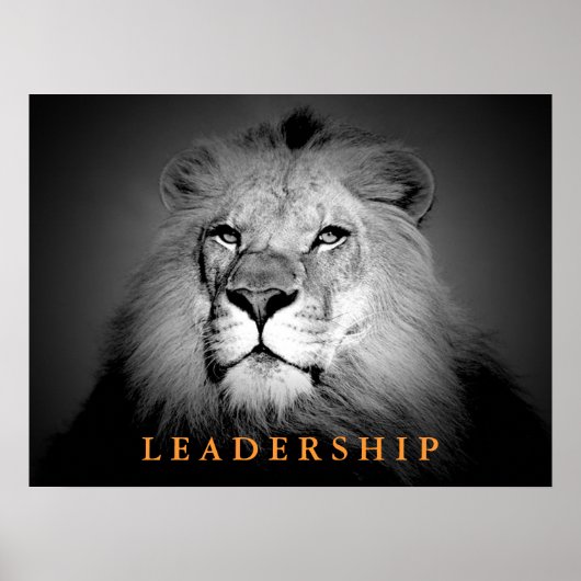 Motivierend Leadership King Lion Poster (Vorne)