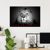 Motivierend Leadership King Lion Poster (Heimbüro)