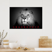 Motivierend Leadership King Lion Poster (Küche)