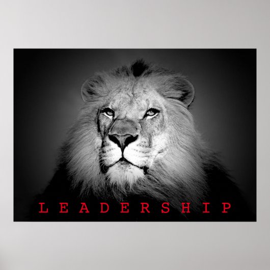 Motivierend Leadership King Lion Poster (Vorne)