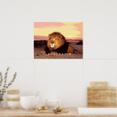 Motivierend Leadership Lion Art Poster Print (Küche)