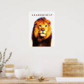 Motivierend Leadership Lion Eyes Pop Art Poster (Küche)