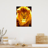 Motivierend Leadership Lion Pop Art Poster (Küche)