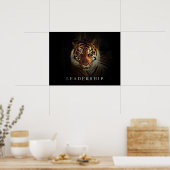 Motivierend Leadership Tiger Eyes Poster Print (Küche)