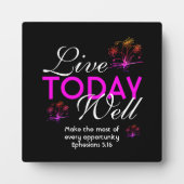 Motivierend LEBEN HEUTE GUT Christlich Fotoplatte (Vorderseite)