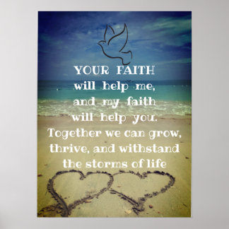 Motivierend Leben und Glaube inspirierendes Zitat Poster