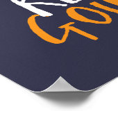 Motivierend Lebensangebot Behielt Ruhe Behalt geht Poster (Ecke)