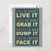 Motivierend Lebensberatung Postkarte (Vorne/Hinten)