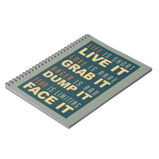 Motivierend Lebensberatungsheft Notizblock (Linke Seite)