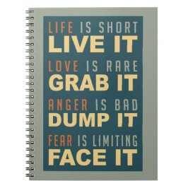 Motivierend Lebensberatungsheft Notizblock