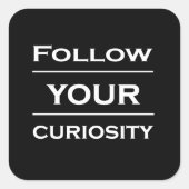 Motivierend Lebensquoten Quadratischer Aufkleber (Vorderseite)