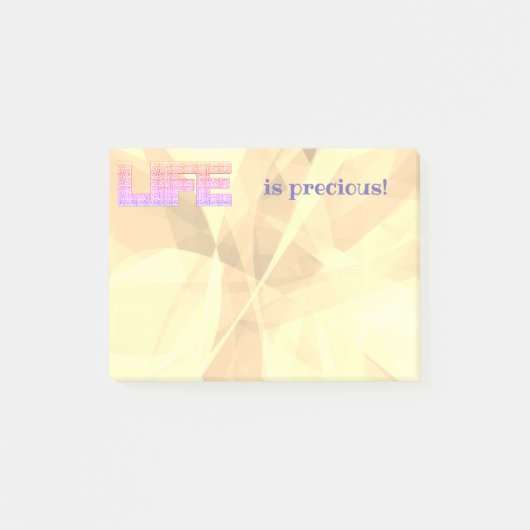 Motivierend Lebensversicherungsanweisung Post-it Klebezettel (Vorderseite)