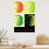 Motivierend Leistung Basketball Sport Poster (Küche)