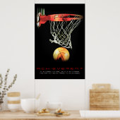 Motivierend Leistung Basketball Sport Poster (Küche)