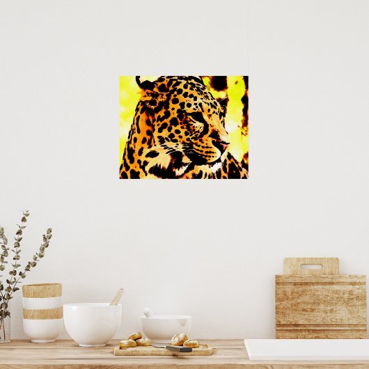 Motivierend Leopard Eyes Poster Print (Küche)