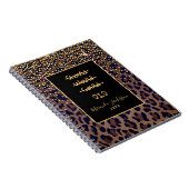 Motivierend Leopardenmuster schwarz Notizblock (Rechte Seite)