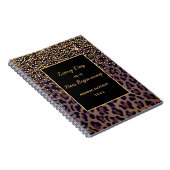 Motivierend Leopardenmuster schwarz Notizblock (Rechte Seite)